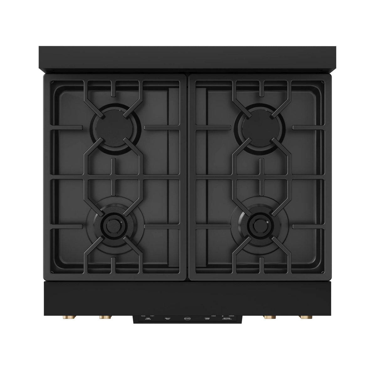 30 in. Wide 4 burner Gordon Ramsay Series by Thor Kitchen 4.55 Cu. Ft Freestanding LP Gas Range with Bronze Hardware - Black