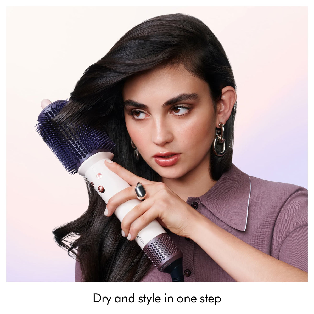 Dyson - AirSmooth Styling Brush For Faster Drying - Ceramic Pink / Rose Gold
