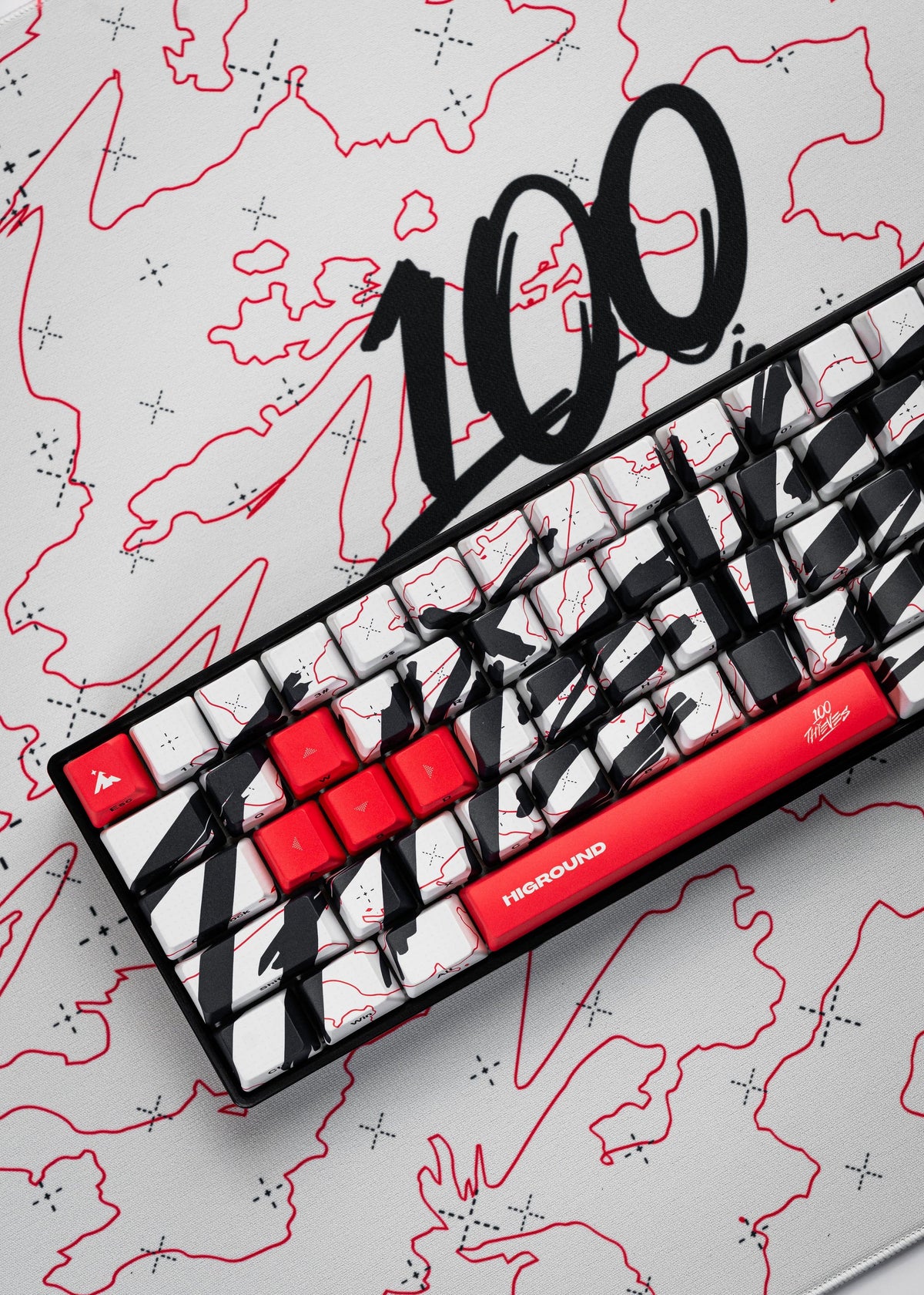 Higround - Basecamp 65HE 65% Wired Magnetic Linear Dynamic Actuation Switch Gaming Keyboard w/ Rapid Trigger & RGB - 100 Thieves - Team Issue