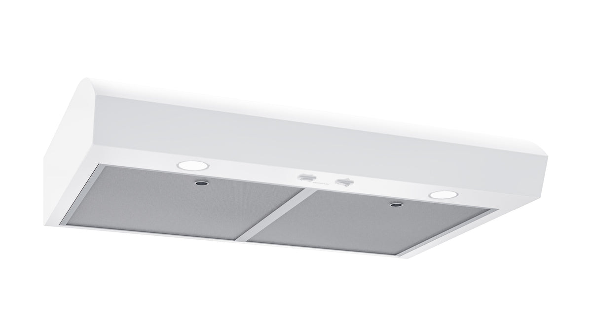 Broan - 30 inches - Convertible - Under cabinet Range Hood - White
