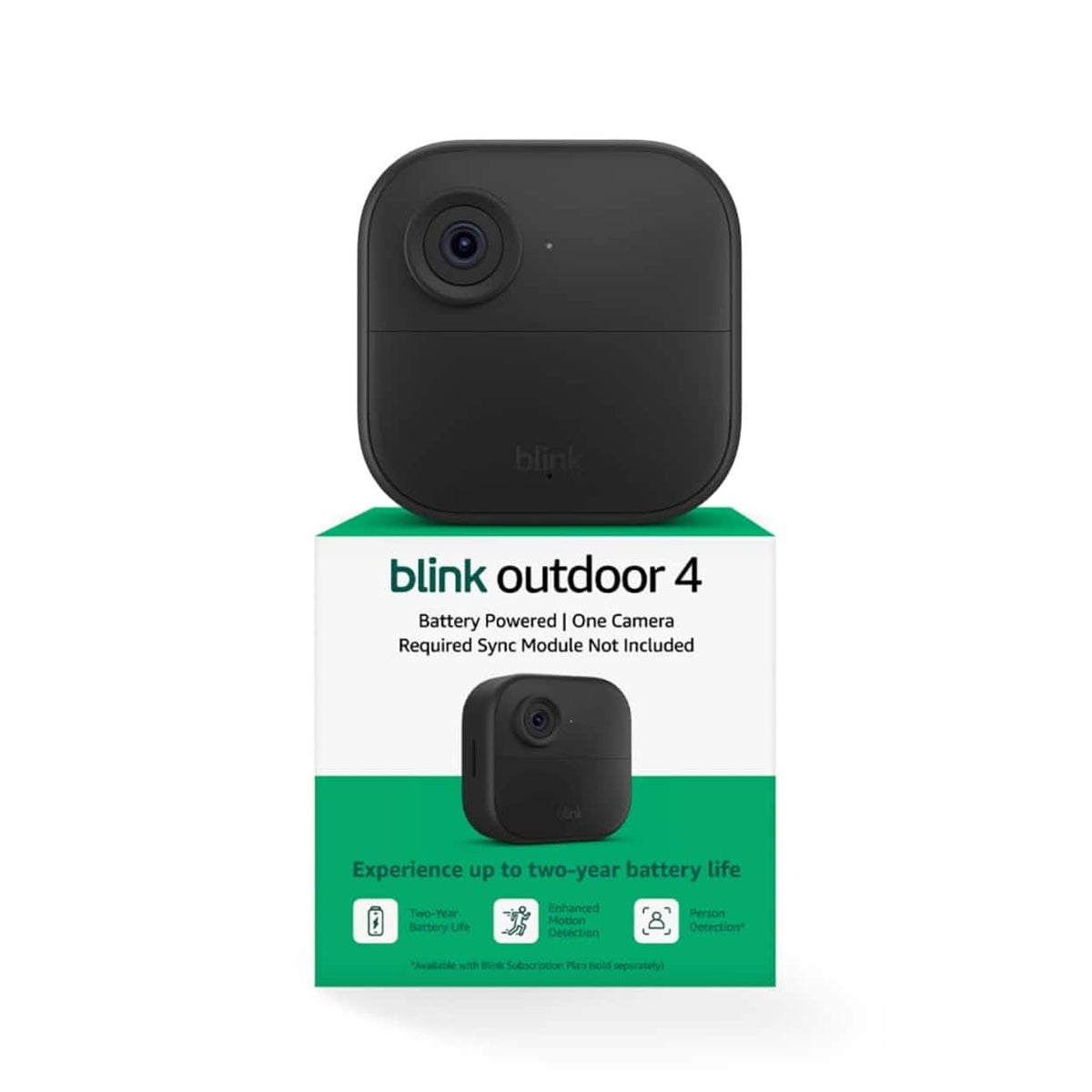 Blink - Add On Outdoor 4 Wireless 1080p Security Camera with Up to Two-year Battery Life (Sync Module Required) - Black