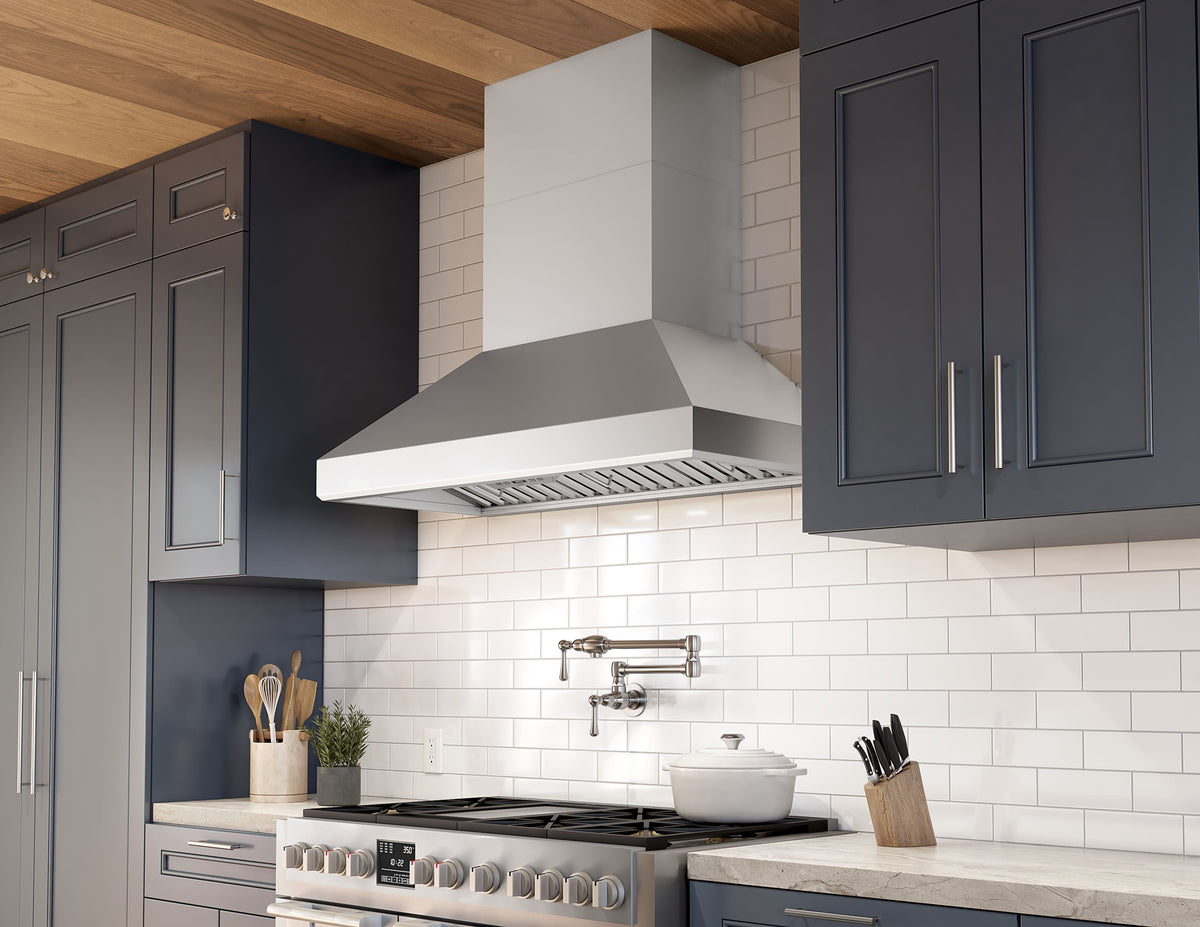 Zephyr - 42 inches - Externally Vented - Wall Range Hood - Stainless Steel
