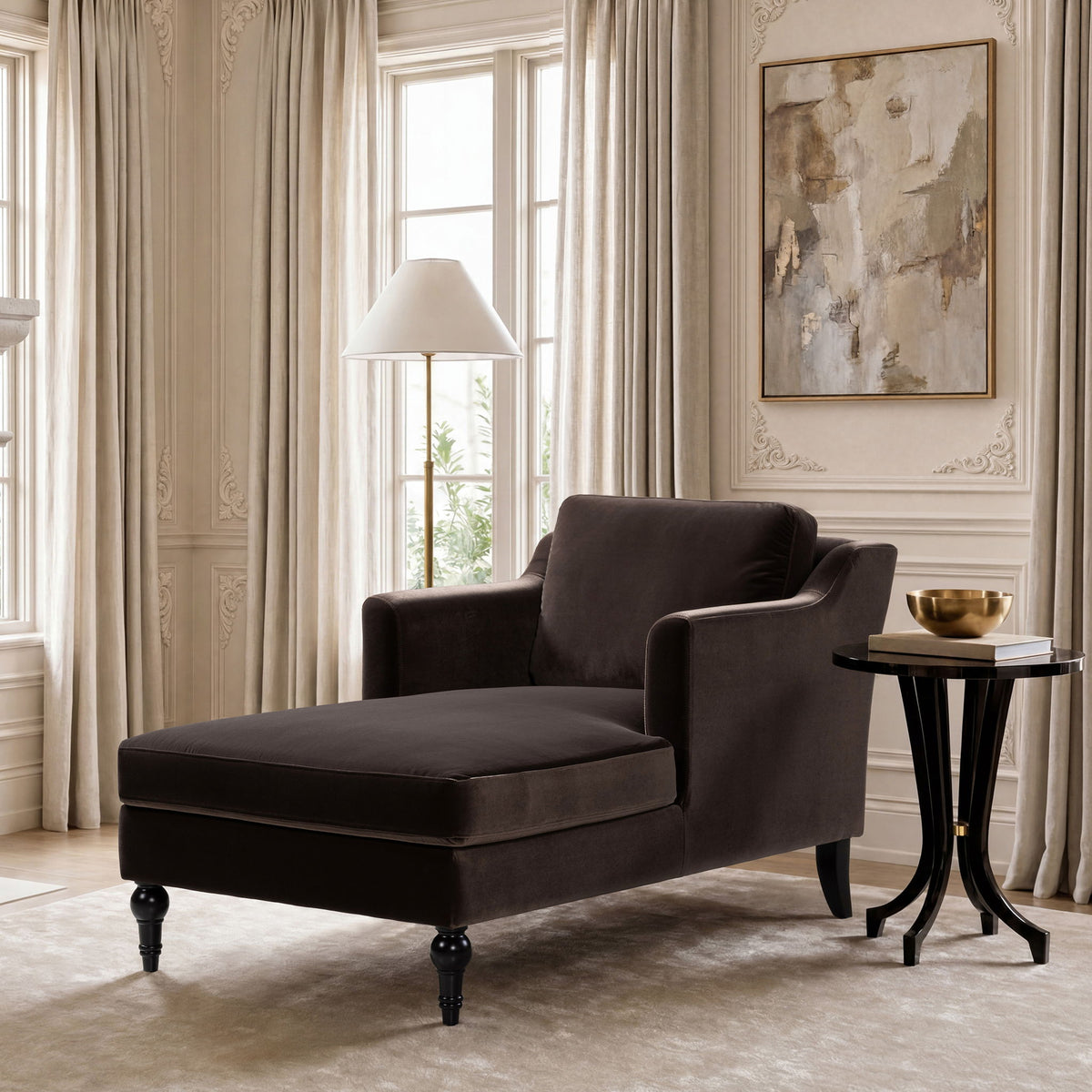 Josephine - Chaise longue tapizada