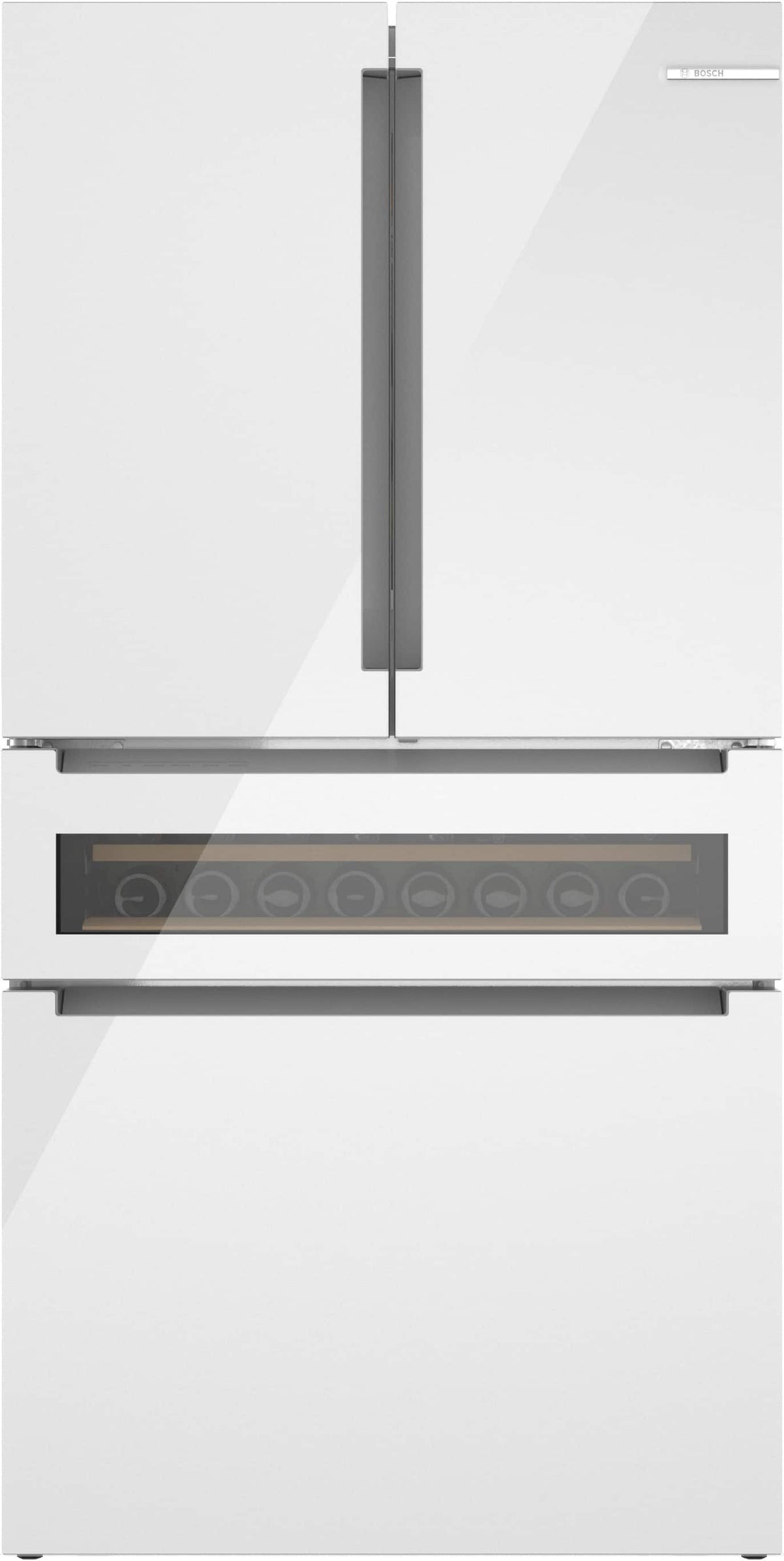 Bosch - 800 Series 36 in. Wide 20.5 Cu. Ft. French Door Bottom Freezer Freestanding Smart Refrigerator with Refreshment Center - White