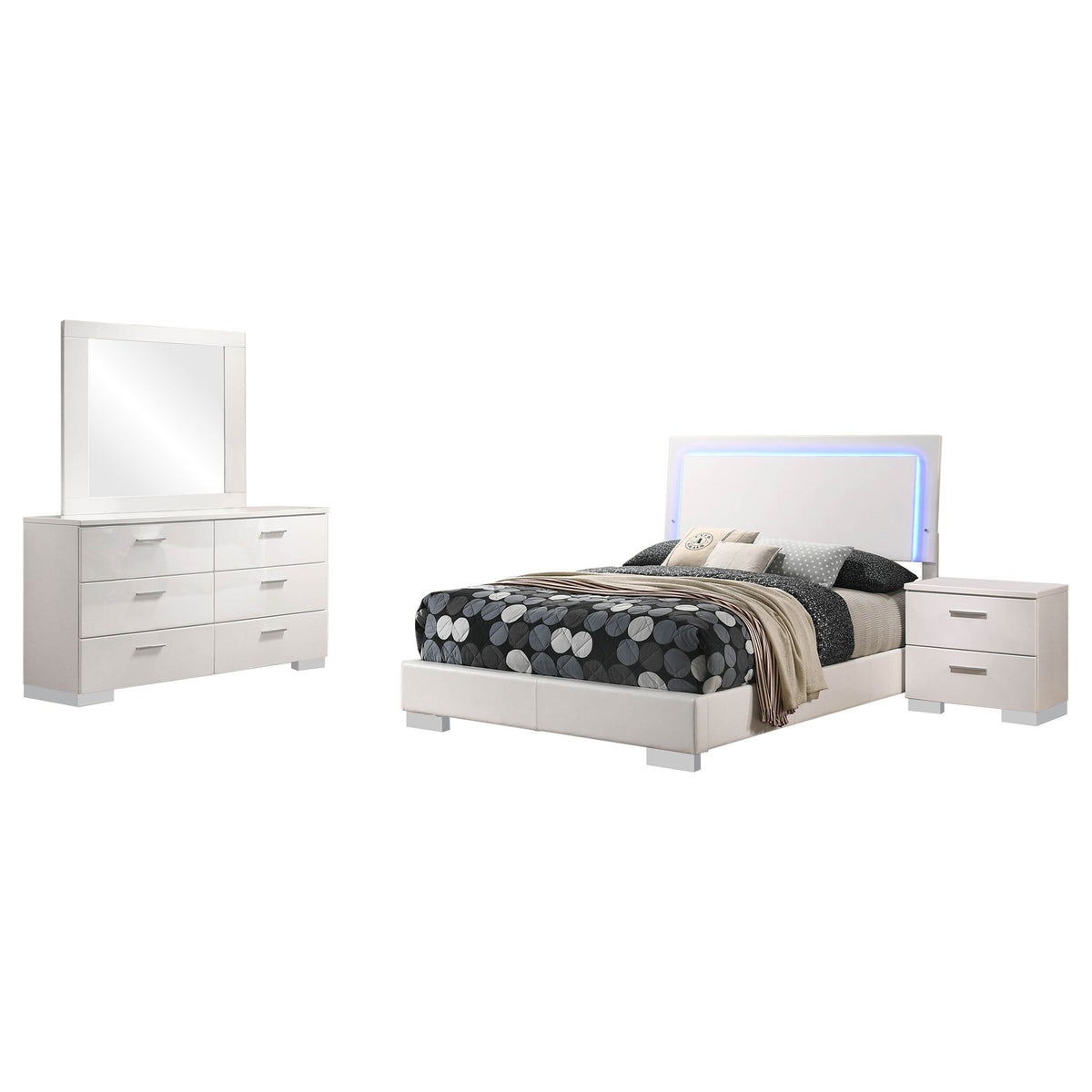 Dulcey - Juego de dormitorio con LED