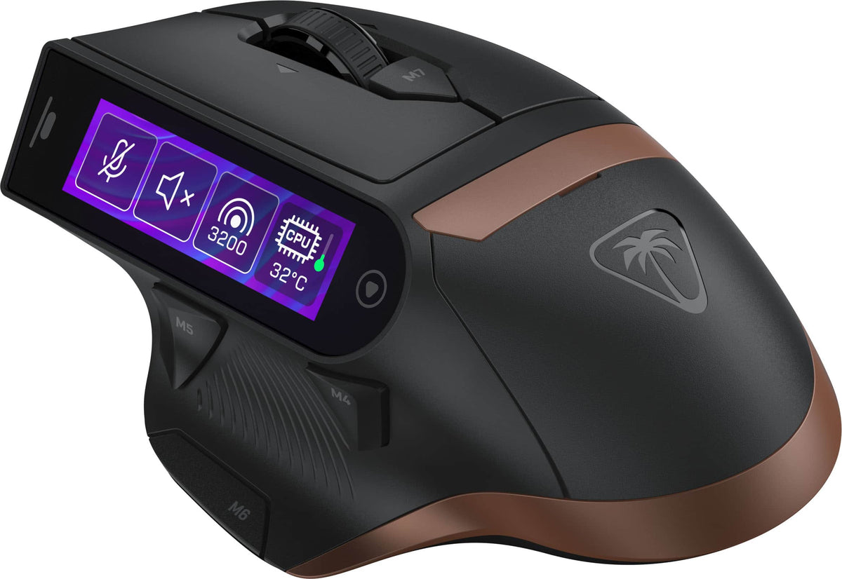 Turtle Beach - Command Series MC7 Advanced Wireless Touchscreen Optical Gaming Mouse for Windows 10/11 PC - Wireless - Black