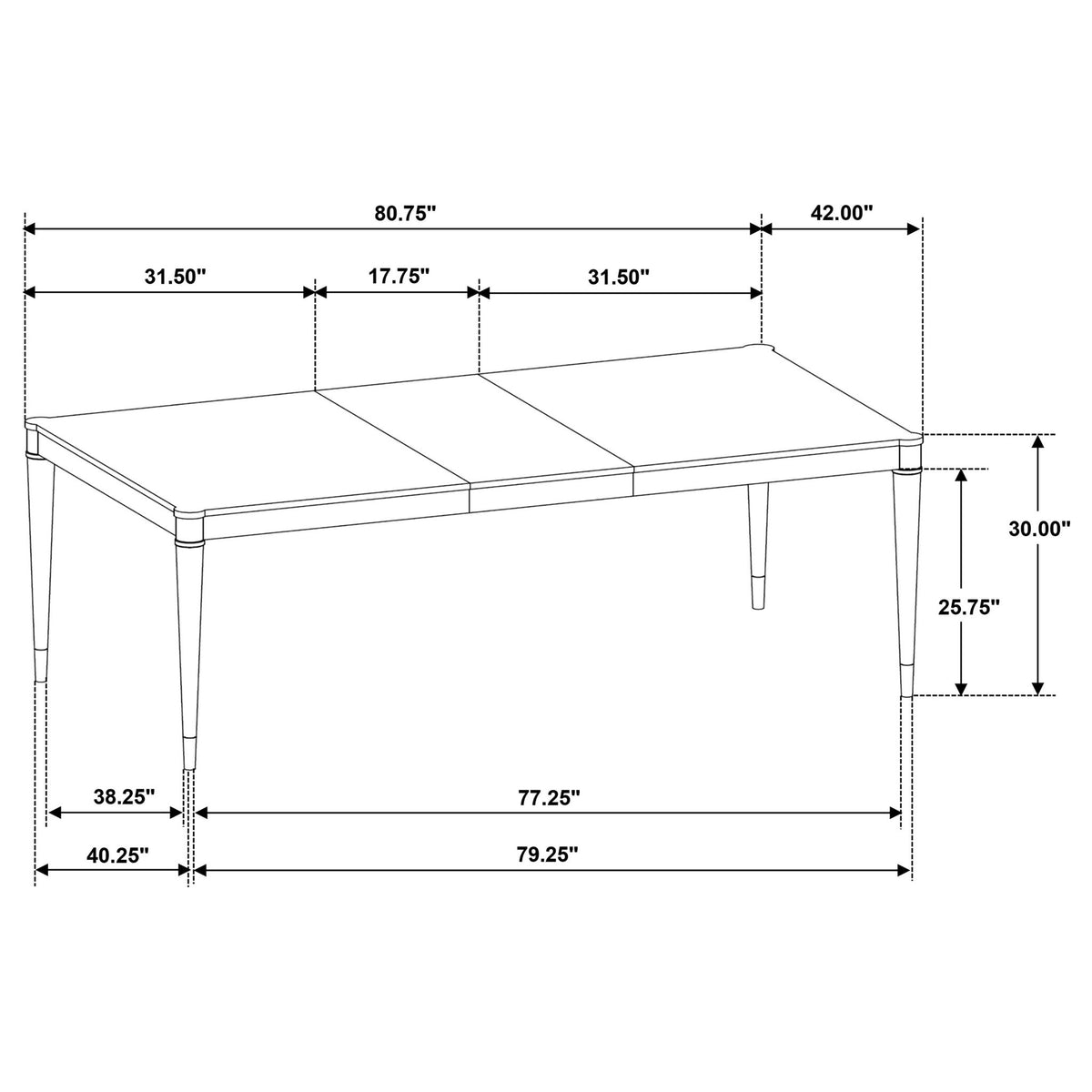 Juego de comedor rectangular de 7 piezas Blakely con mesa extensible y sillas tapizadas - Fresno Marrón