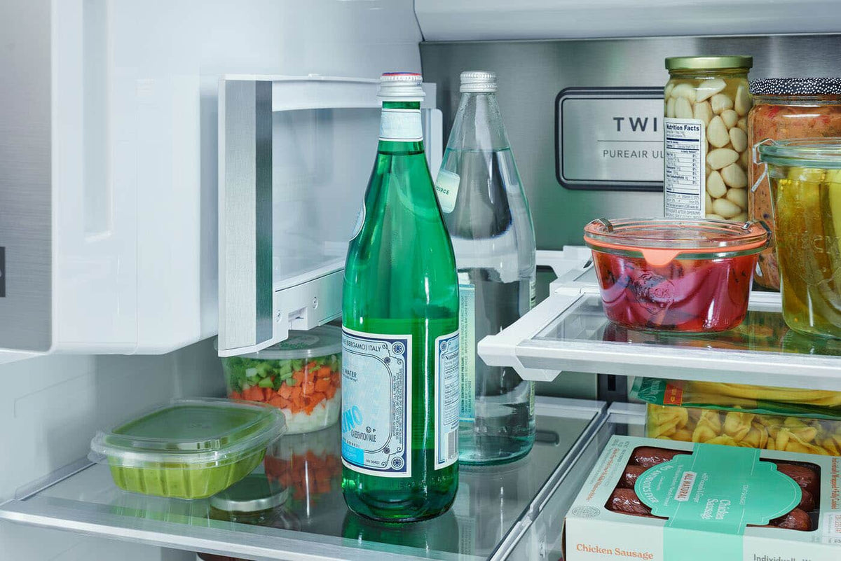 Frigidaire - Professional 36 in. Wide 21 Cu. Ft. Counter-Depth 4-Door French Door Refrigerator with Custom-Flex Temp Drawer - Stainless Steel
