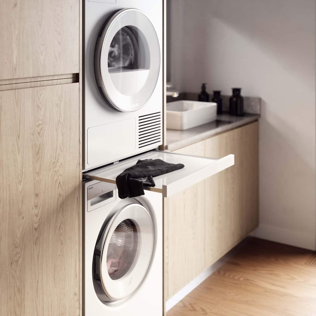 Asko - Hidden Helper - Single Shelf - White