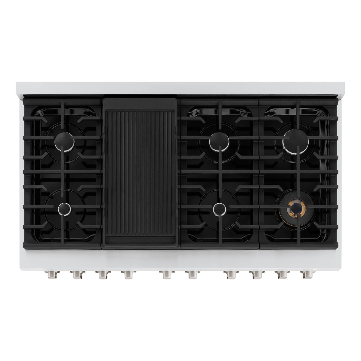 ZLINE - 48 in. Wide 8 Burner Paramount Double Oven Dual Fuel Range with Gas Cooktop (SDR48) - Stainless Steel