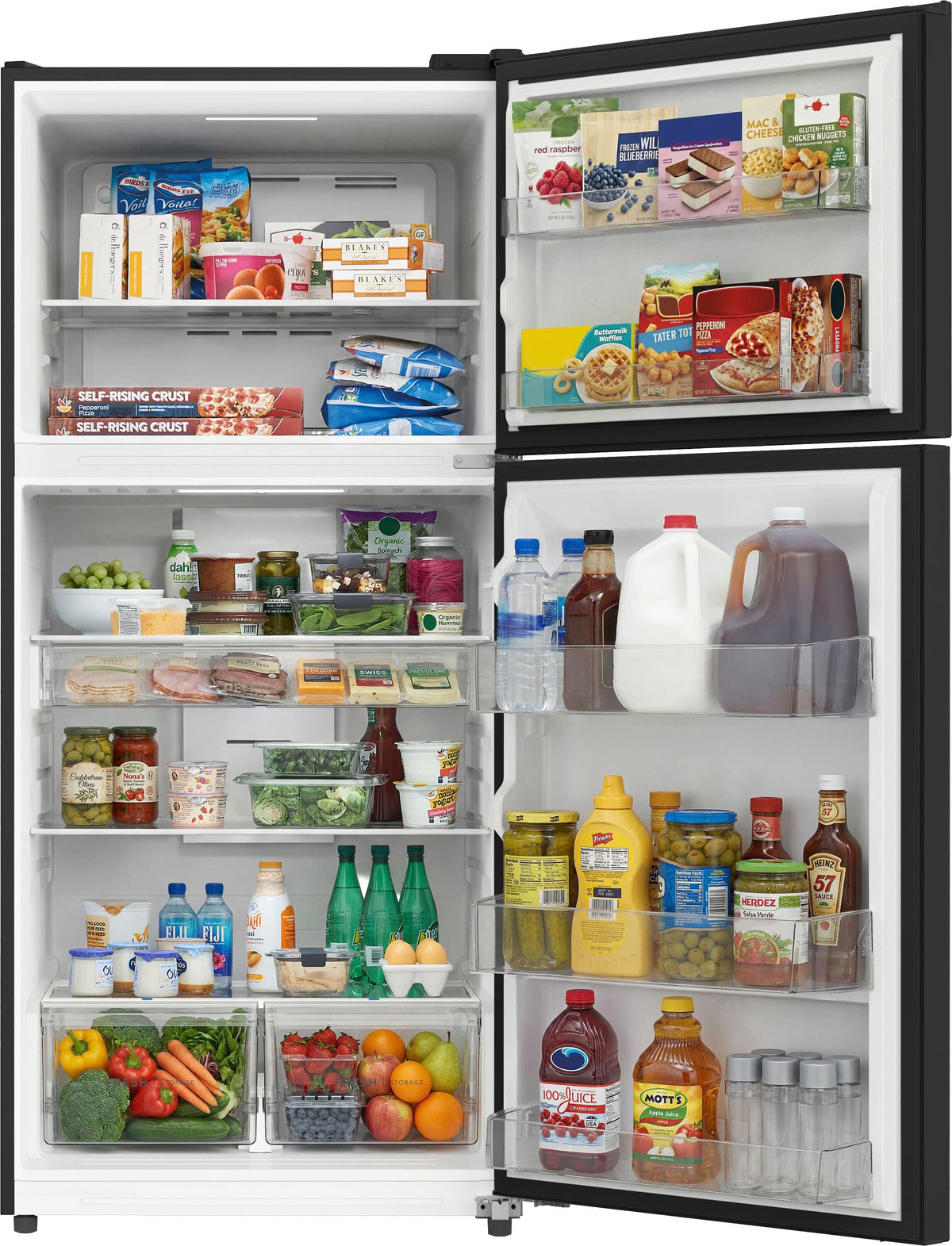 Frigidaire - 22 Cu. Ft. Garage Ready Top Freezer Refrigerator - Black