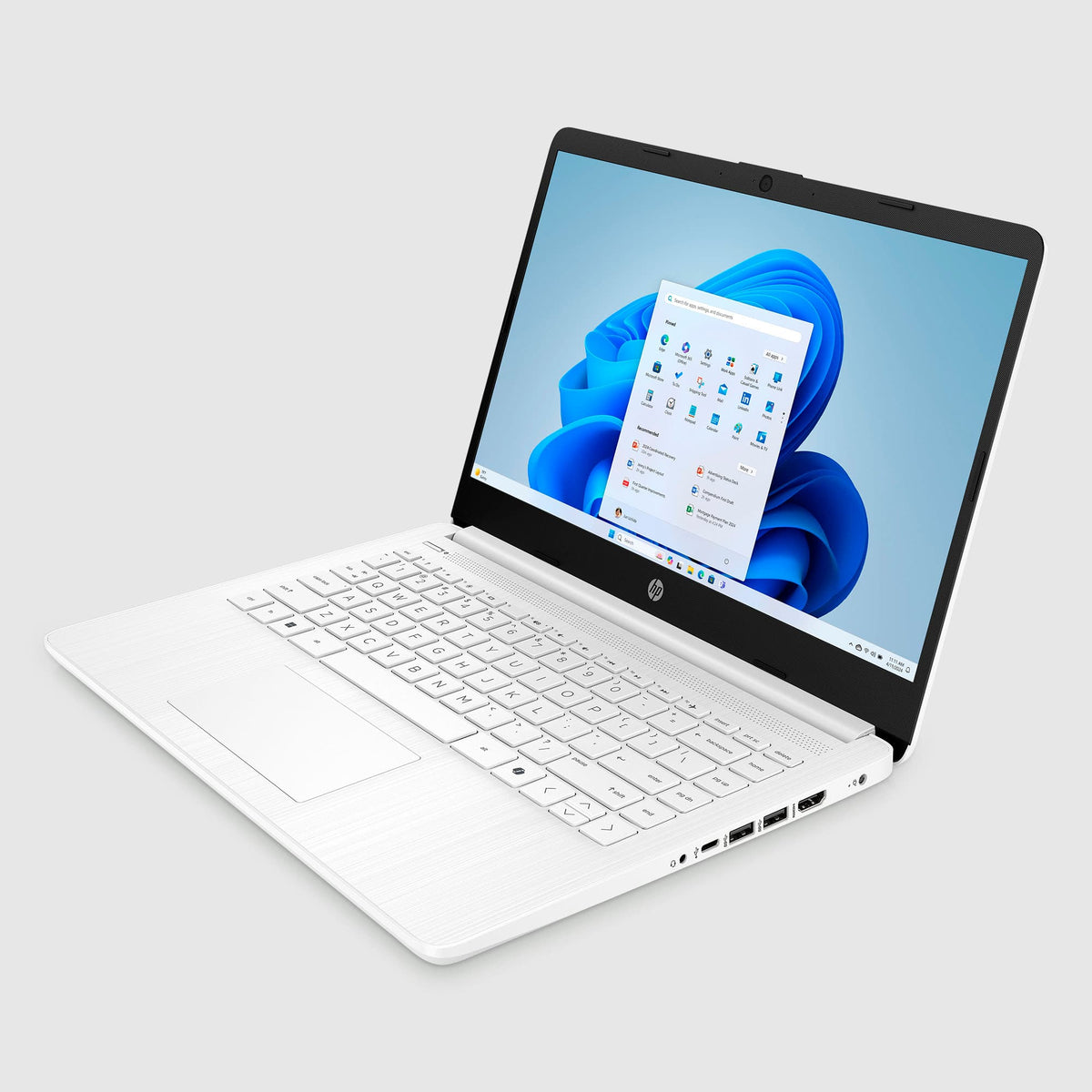 HP - 14" Laptop - Intel Celeron N4500 2021 - 4GB Memory - 64GB eMMC - Snowflake White