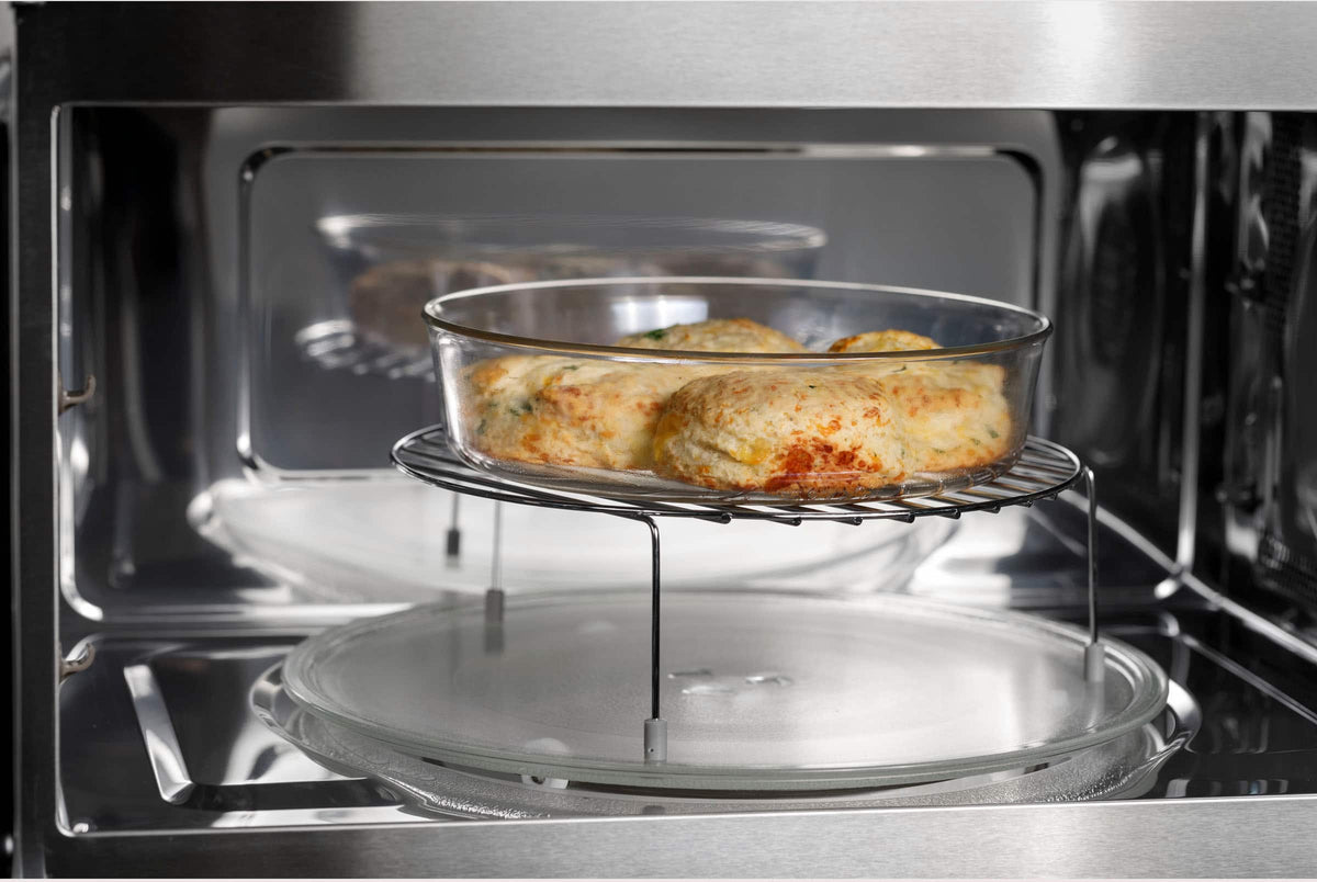GE Profile - 1.5 Cu.Ft. Convection Countertop Microwave with Sensor Cooking and Scan to Cook Technology - Stainless Steel