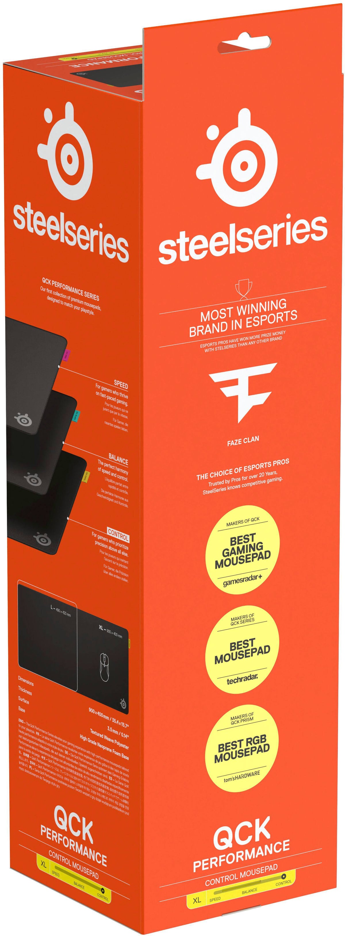SteelSeries - QcK Performance Gaming Mouse Pad XL - Control - Black