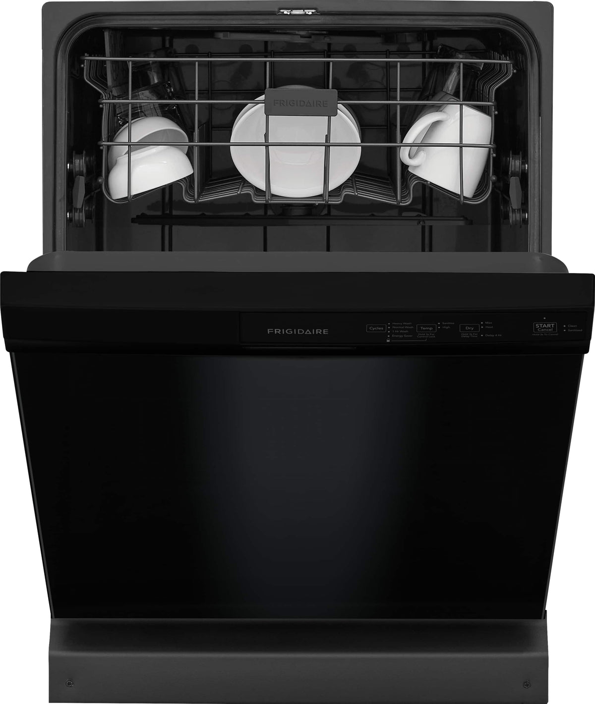Frigidaire - 24" Front Control Built-In Plastic Tub Dishwasher with MaxDry, 54 dBA - Black