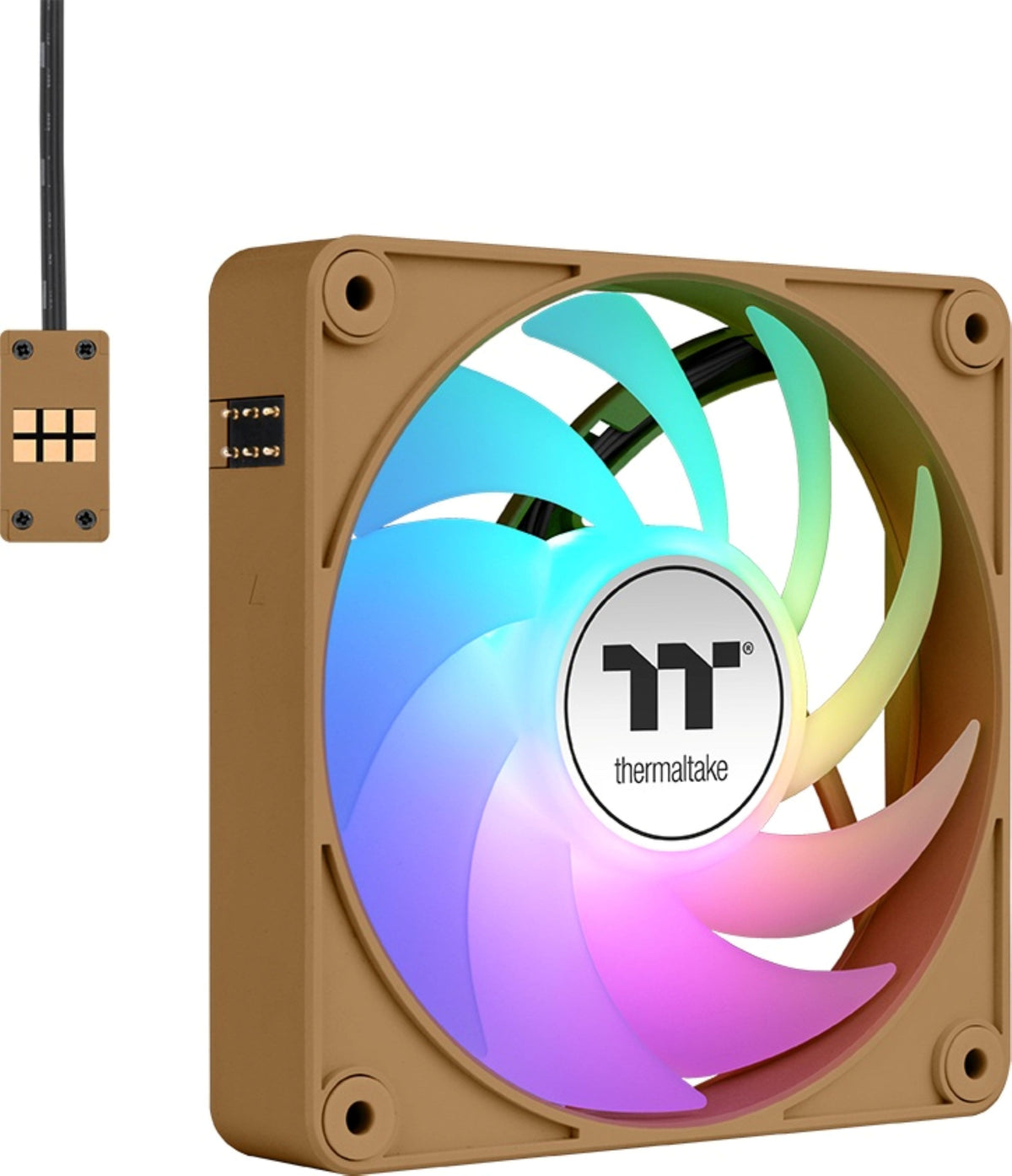 Thermaltake - CT120 EX ARGB Sync 120mm Computer Case Cooling Fan (3-Pack) - Gravel Sand