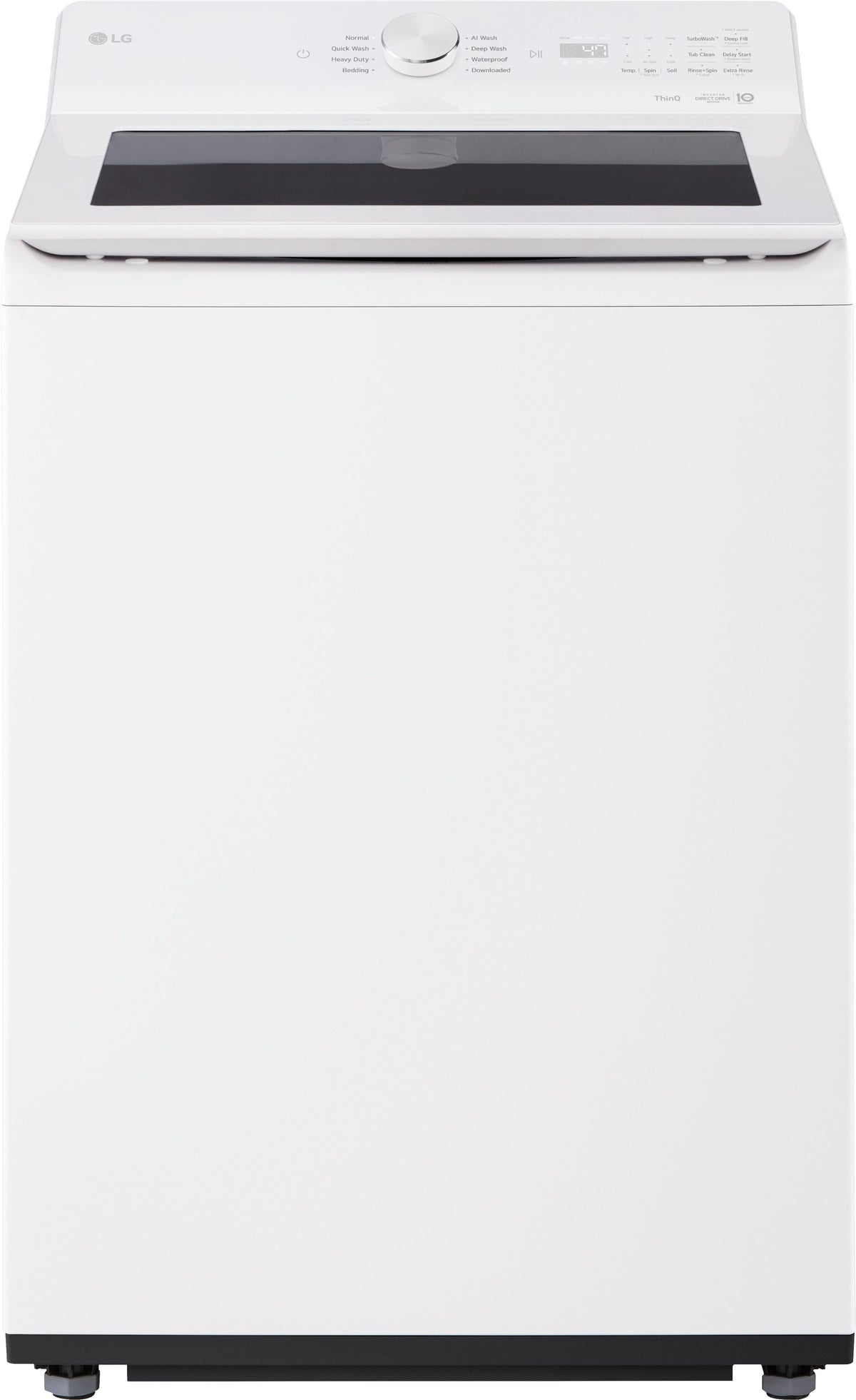 LG - 4.8 Cu. Ft. High-Efficiency Smart Top Load Washer with EasyUnload - Alpine White