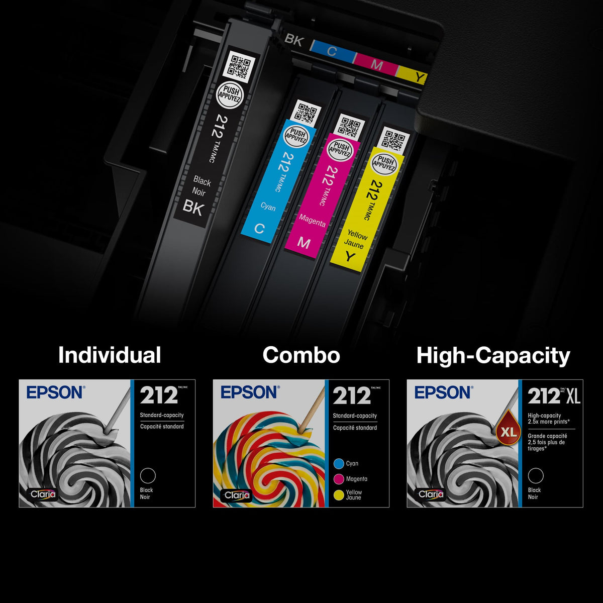 Epson - 212 Claria Ink Standard Capacity Color Combo Pack (T212520-S) - Cyan/Magenta/Yellow