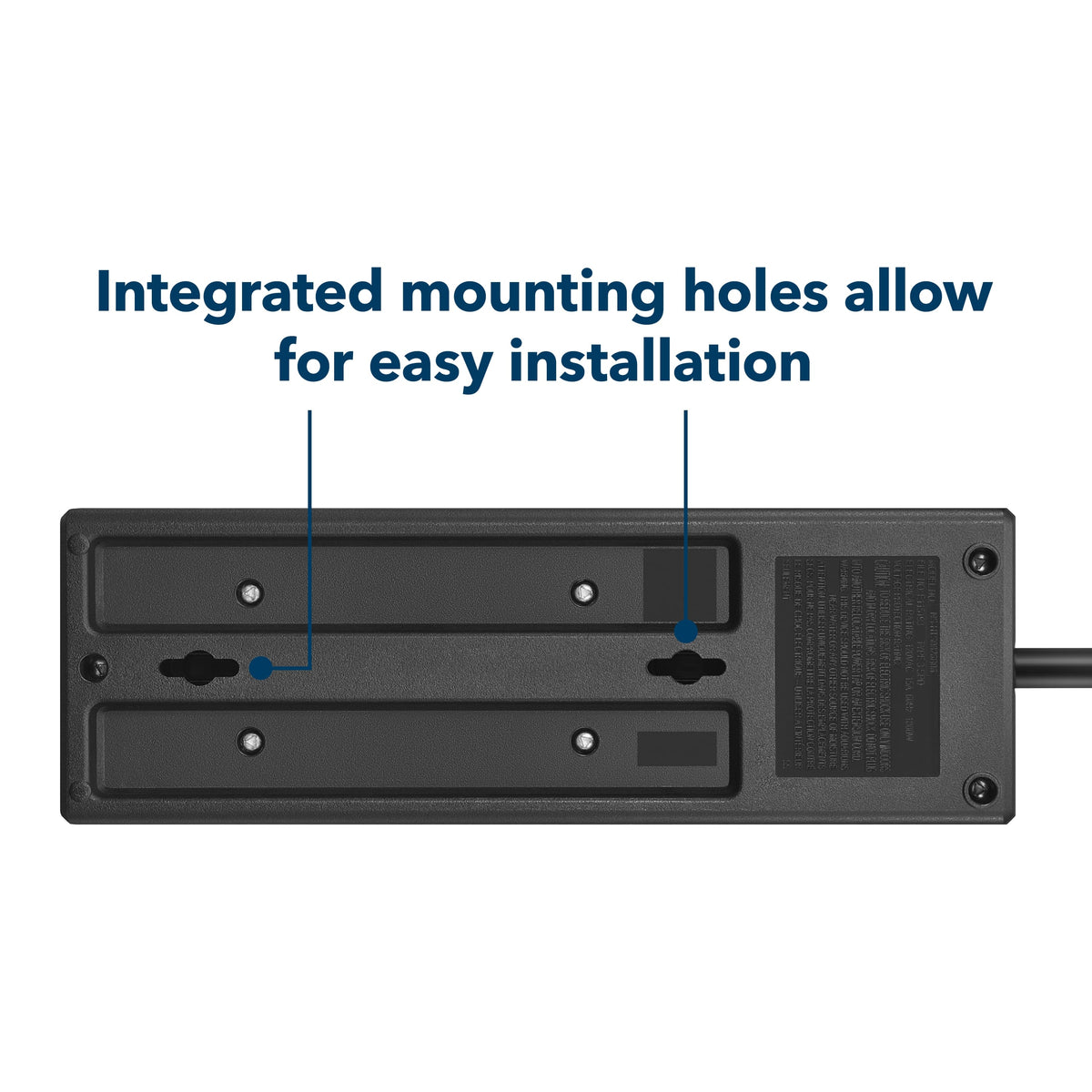 Insignia™ - Surge Protector for Home/Office with 8 AC Outlets, 6-foot cord, and 1440 joules of surge protection - Black