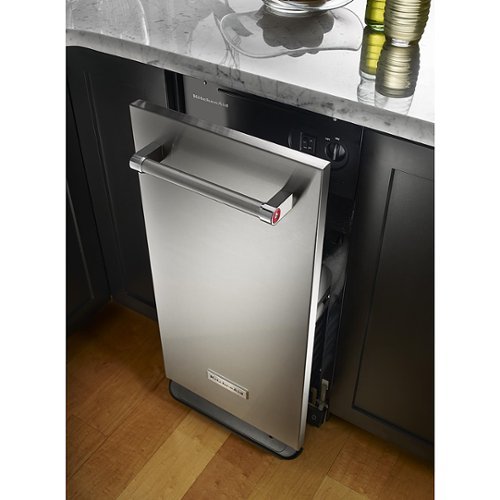 KitchenAid - 1.4 Cu. Ft. Built-In Trash Compactor - Stainless Steel