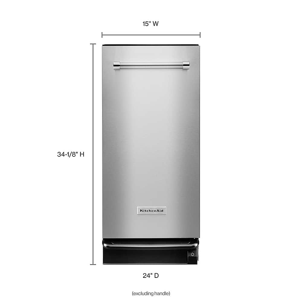 KitchenAid - 1.4 Cu. Ft. Built-In Trash Compactor - Stainless Steel