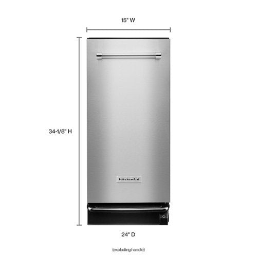 KitchenAid - 1.4 Cu. Ft. Built-In Trash Compactor - Stainless Steel