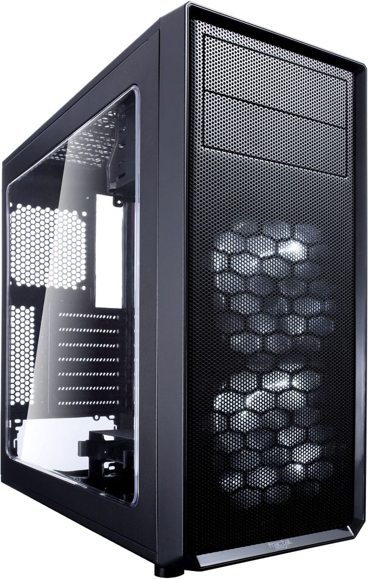 Fractal Design - Focus G ATX, microATX, Mini-ITX Black Chassis with Acrylic Window Mid Tower PC Case - Black