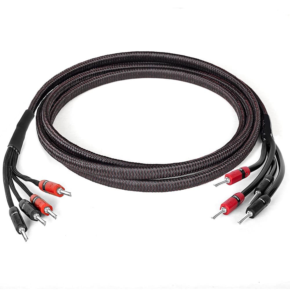 AudioQuest - Rocket 33 10' Single BiAmp Speaker Cable with Banana > Banana SureGrip 300 Connectors - Red on Black