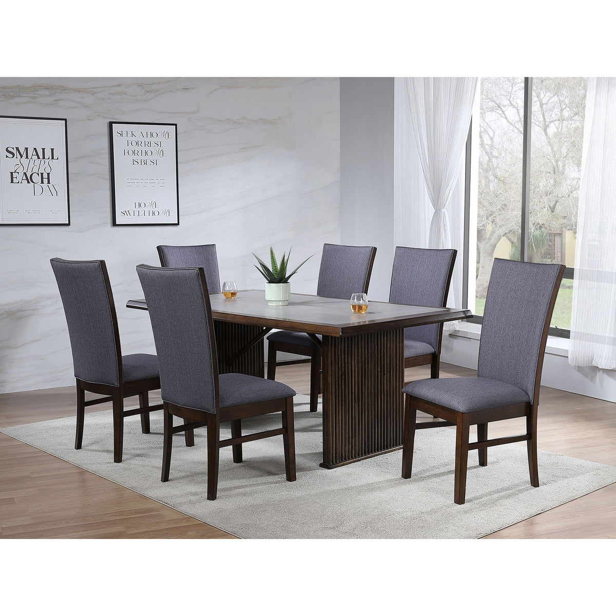 Wawona - Juego de mesa de comedor rectangular