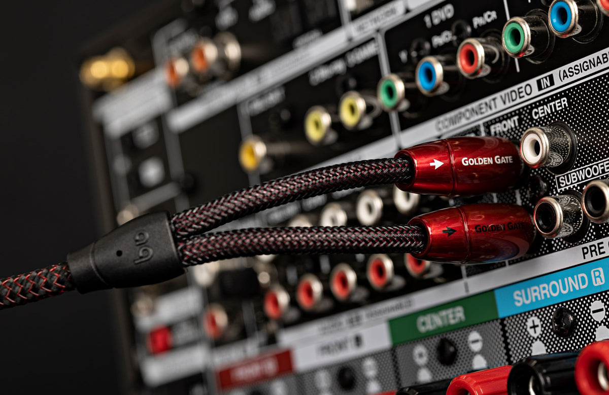 AudioQuest - Golden Gate RCA > RCA 65.6' Analog Audio Interconnect Cable - Red on Black