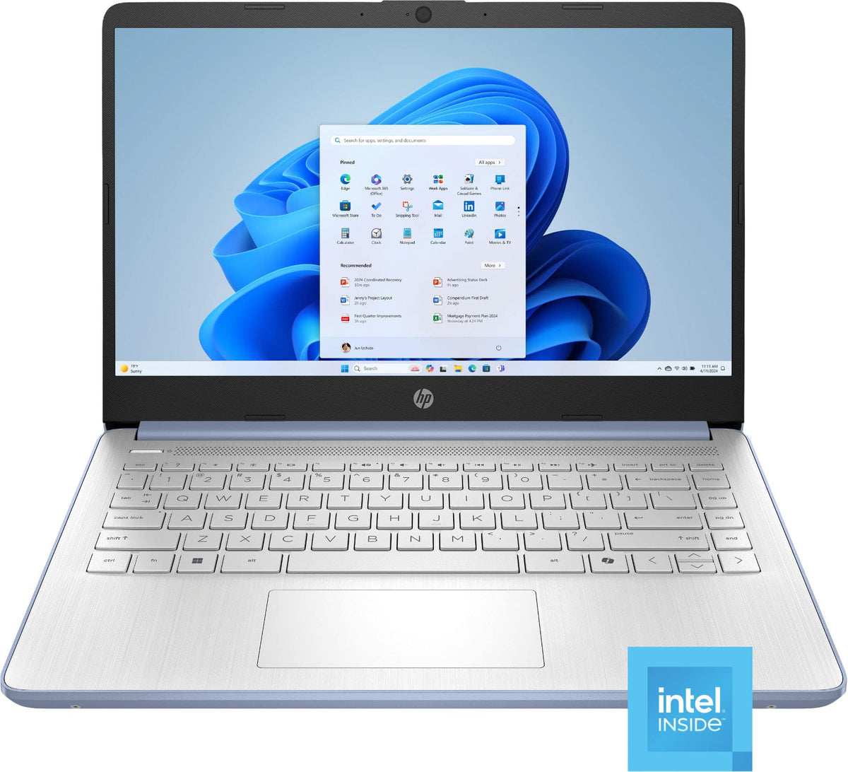 HP - 14" Laptop - Intel N150 Processor - 4GB Memory - 128GB UFS - Sky Blue