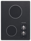KitchenAid - 15 in. Wide 2 element Built-In Electric Cooktop with Radient Elements - Black