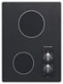 KitchenAid - 15 in. Wide 2 element Built-In Electric Cooktop with Radient Elements - Black