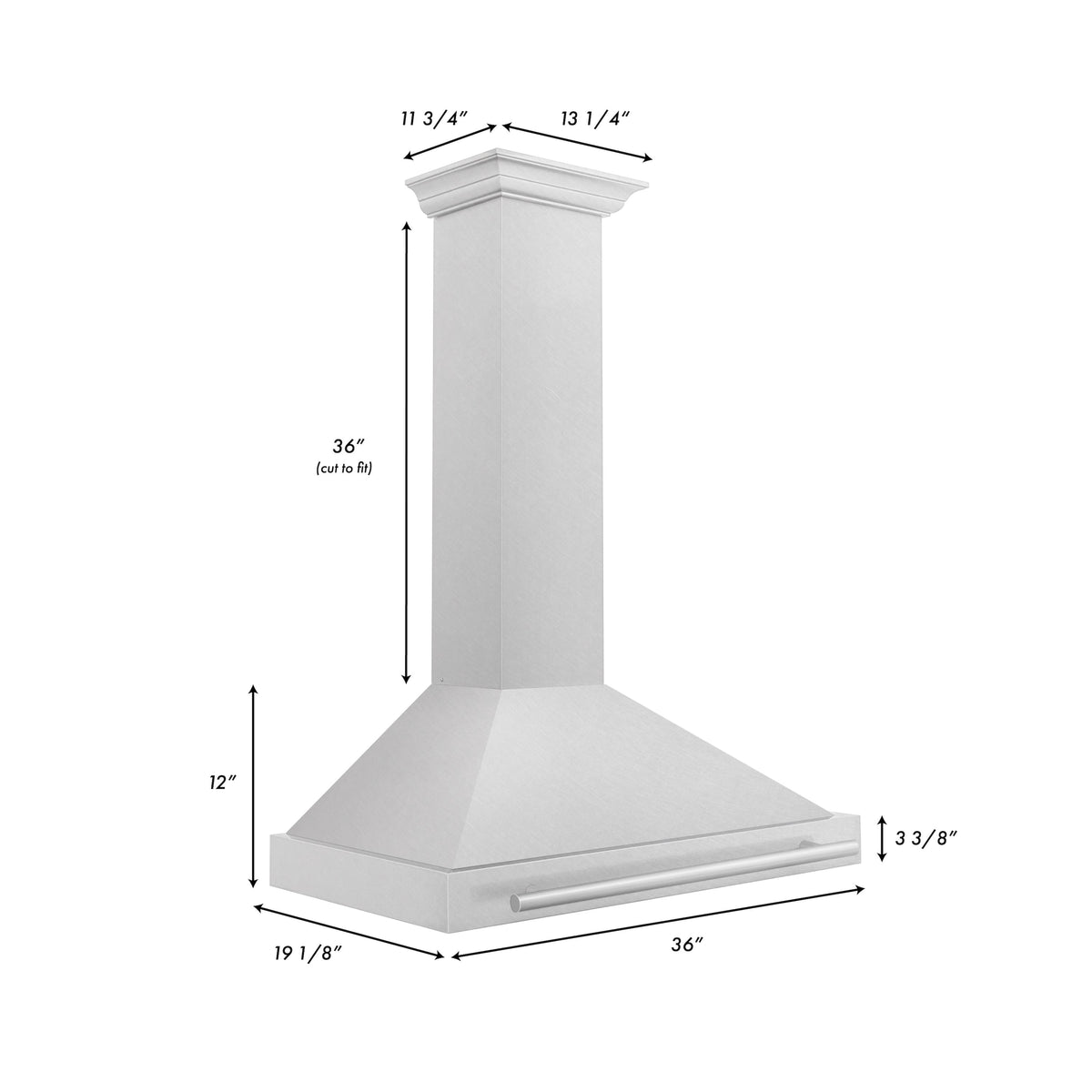 ZLINE - 36 inches - Externally Vented - Wall Range Hood - Stainless Steel