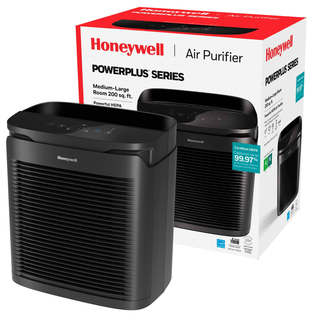 Honeywell - PowerPlus HEPA Air Purifier - Black
