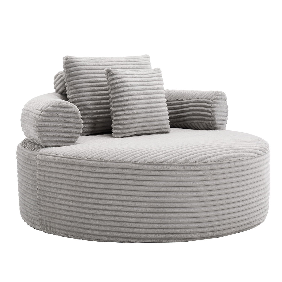Round Sofa Bed With 3 Pillows For Living Room