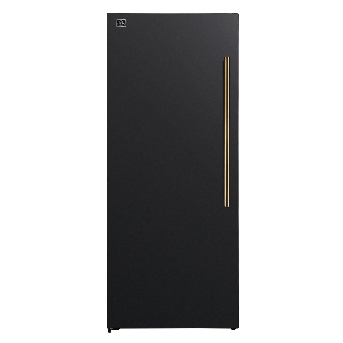 Forno Appliances - Maderno 13.6 Cu. Ft. Left Swing Upright Convertible Freezer with Antique Brass Handles - Black