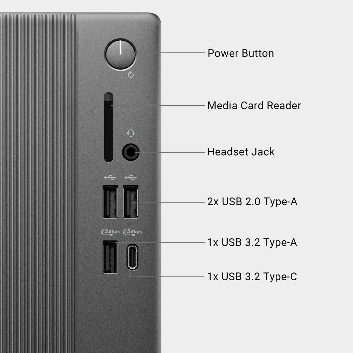 Dell - Slim Desktop - Intel Core Ultra 7 Series 2 265 2025 - 16GB Memory - 1TB Storage - Black