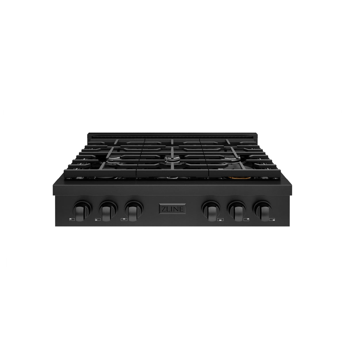 ZLINE - 36 in. Wide 6 Burner Paramount Gas Rangetop (SRTB-36) - Black Stainless Steel
