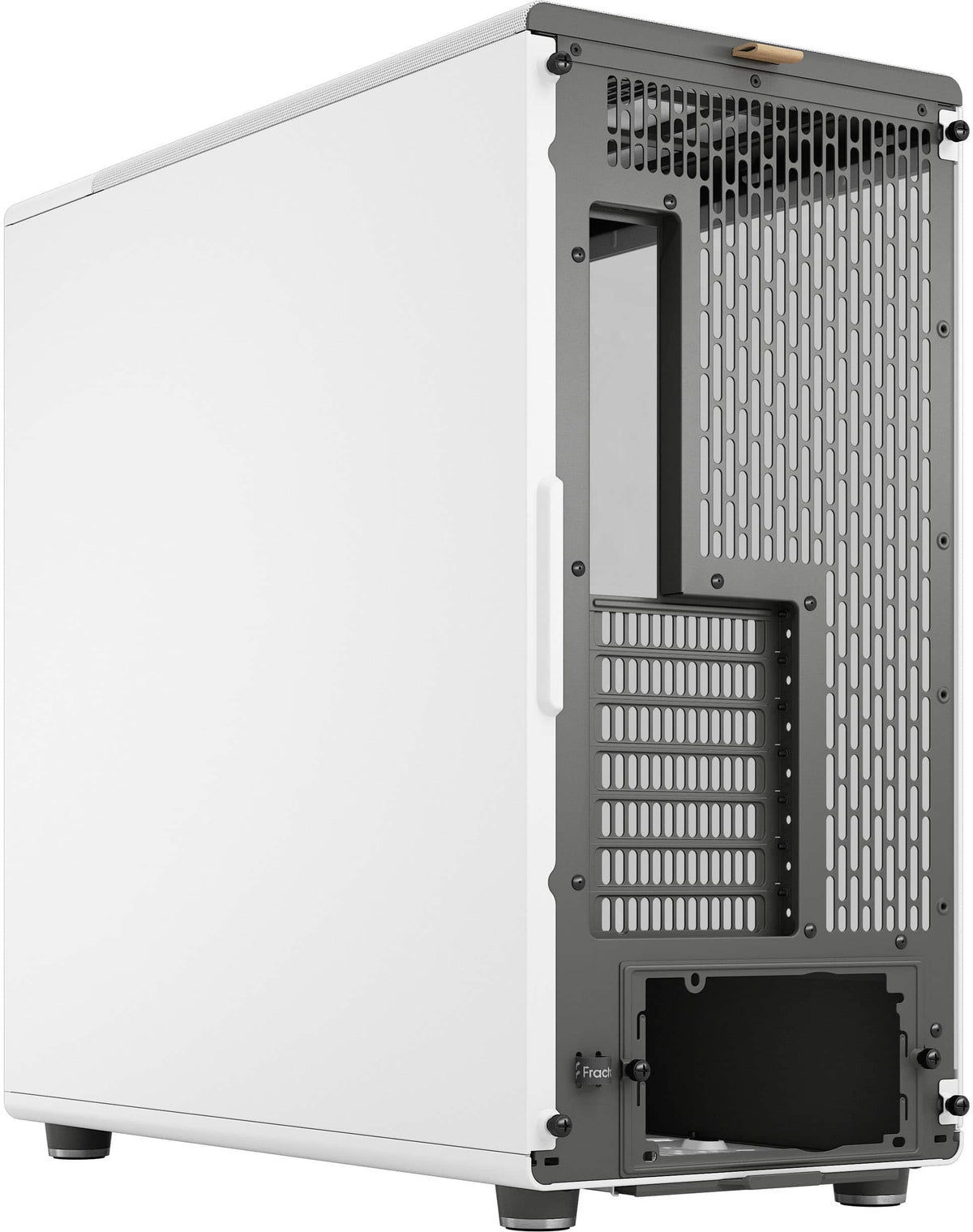 Fractal Design - North XL Chalk White Chassis with Oak Front and Clear TG Side Panel Mid-Tower PC Case - White