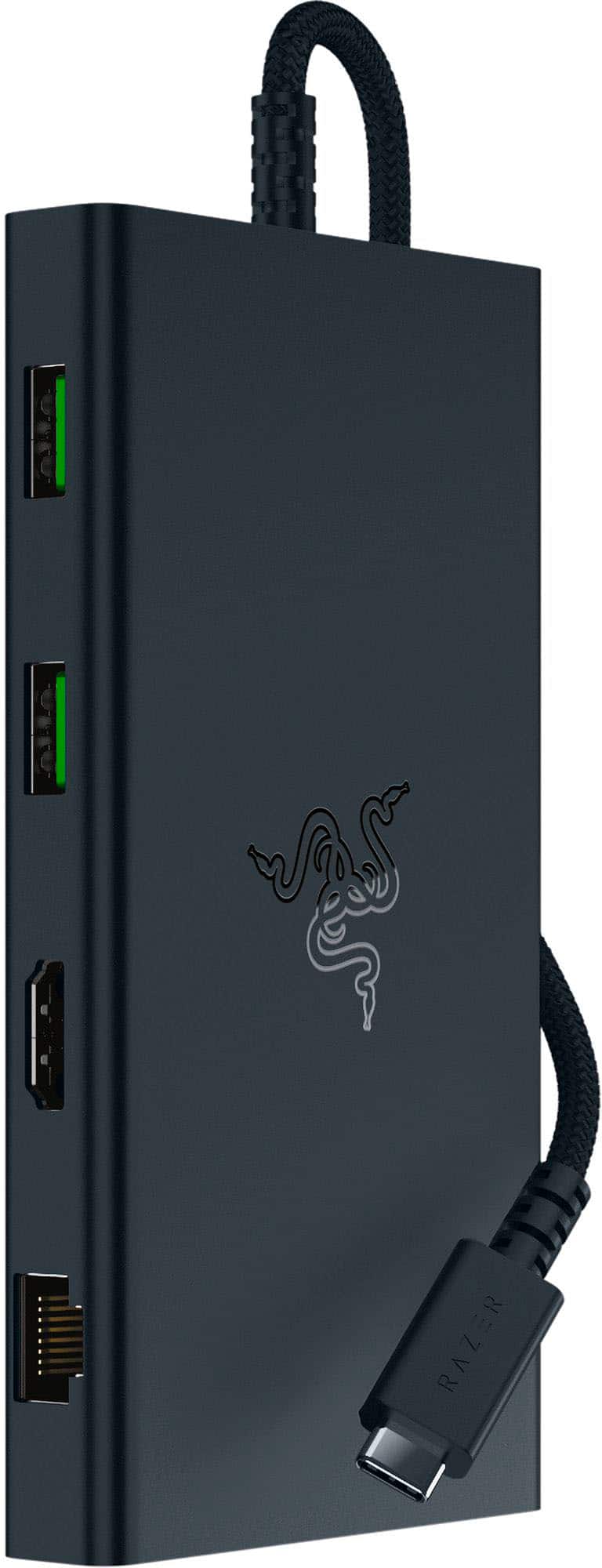 Razer - USB C Dock Station with 11 Ports for Windows 10 or later (PC with USB‑C); macOS 10.13 or later (Mac) - Black