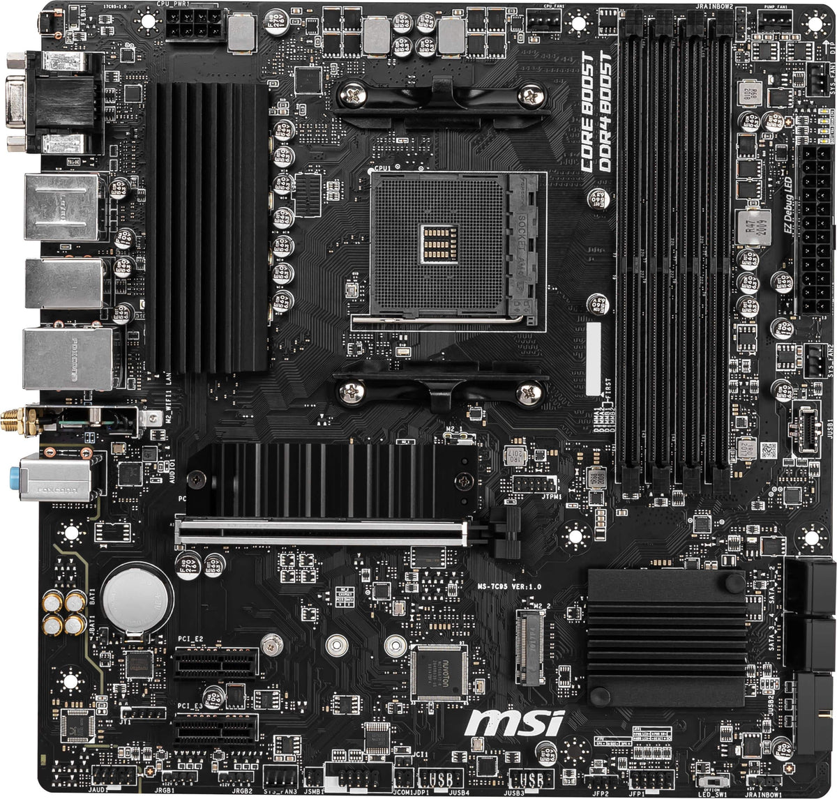 MSI - B550M PRO-VDH WIFI (Socket AM4) AMD B550 MATX DDR4 Wi-Fi 6 Motherboard - Black