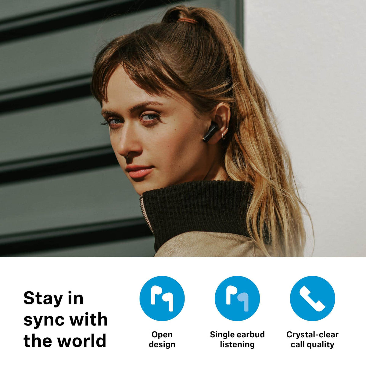 Sennheiser - ACCENTUM Open Wireless Earbuds - In Ear Buds with Open Design, Dynamic Sound and Bluetooth 5.3 - Black