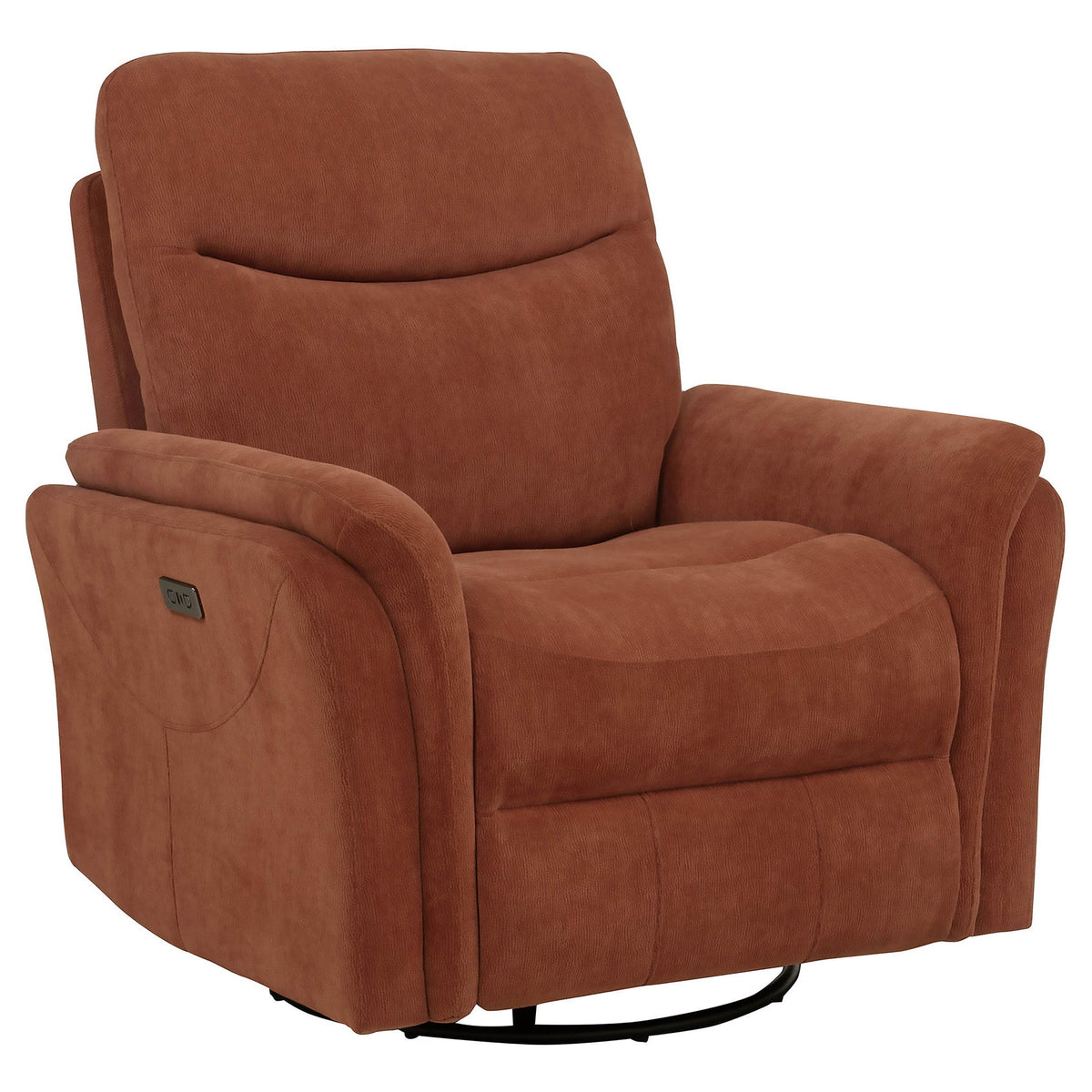 Beacon - Sillón reclinable giratorio con carga USB y reclinación ajustable