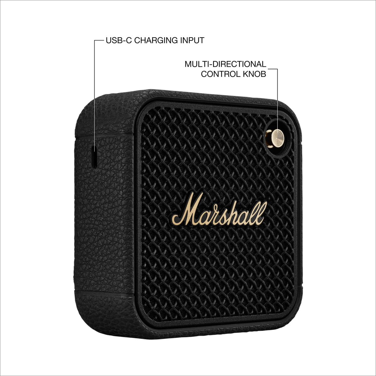 Marshall - Willen II Portable Bluetooth Speaker with Rugged Waterproof / Dust-proof Wireless Design - Black/Brass