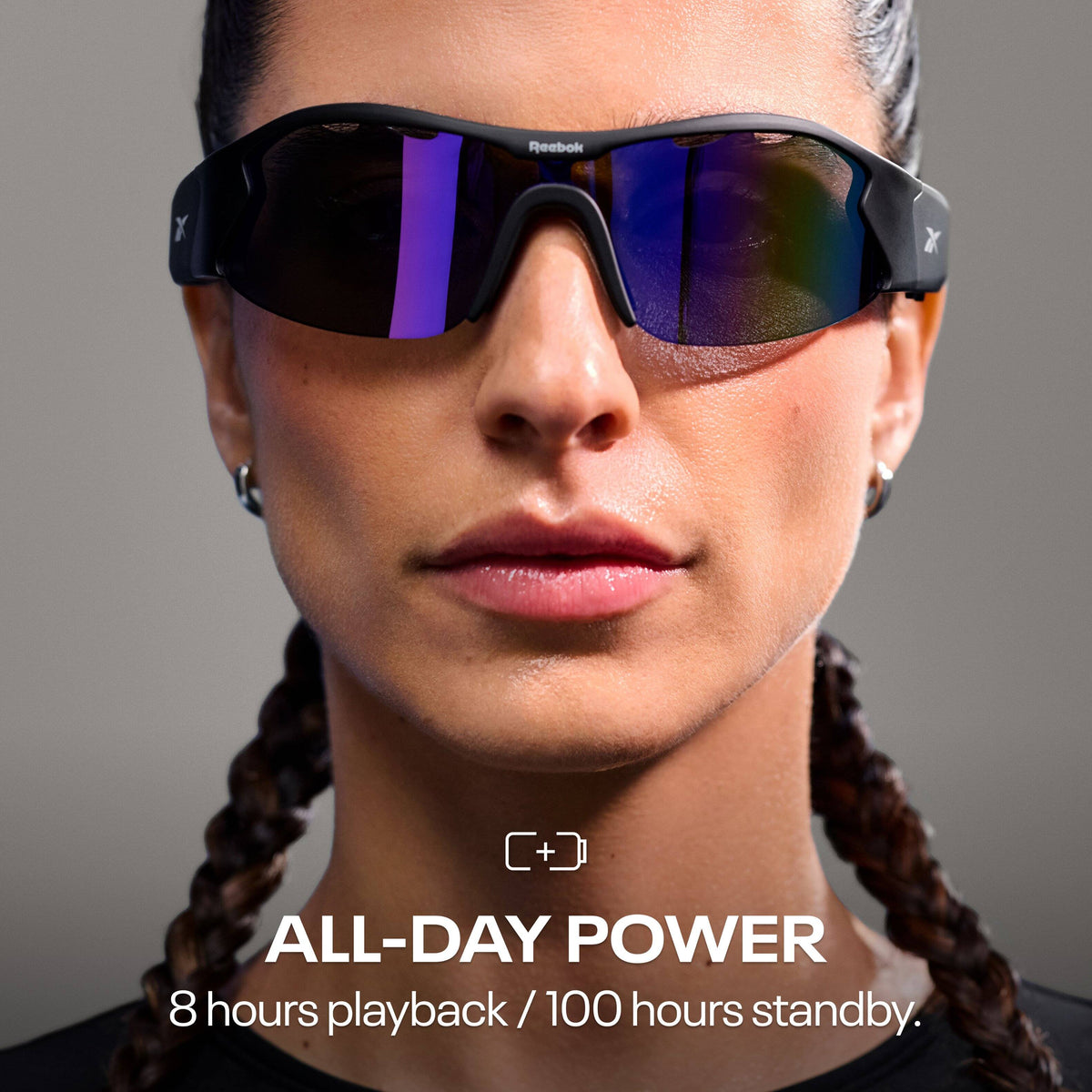 Reebok Octane Smart Eyewear Powered by Lucyd - Black/Violet