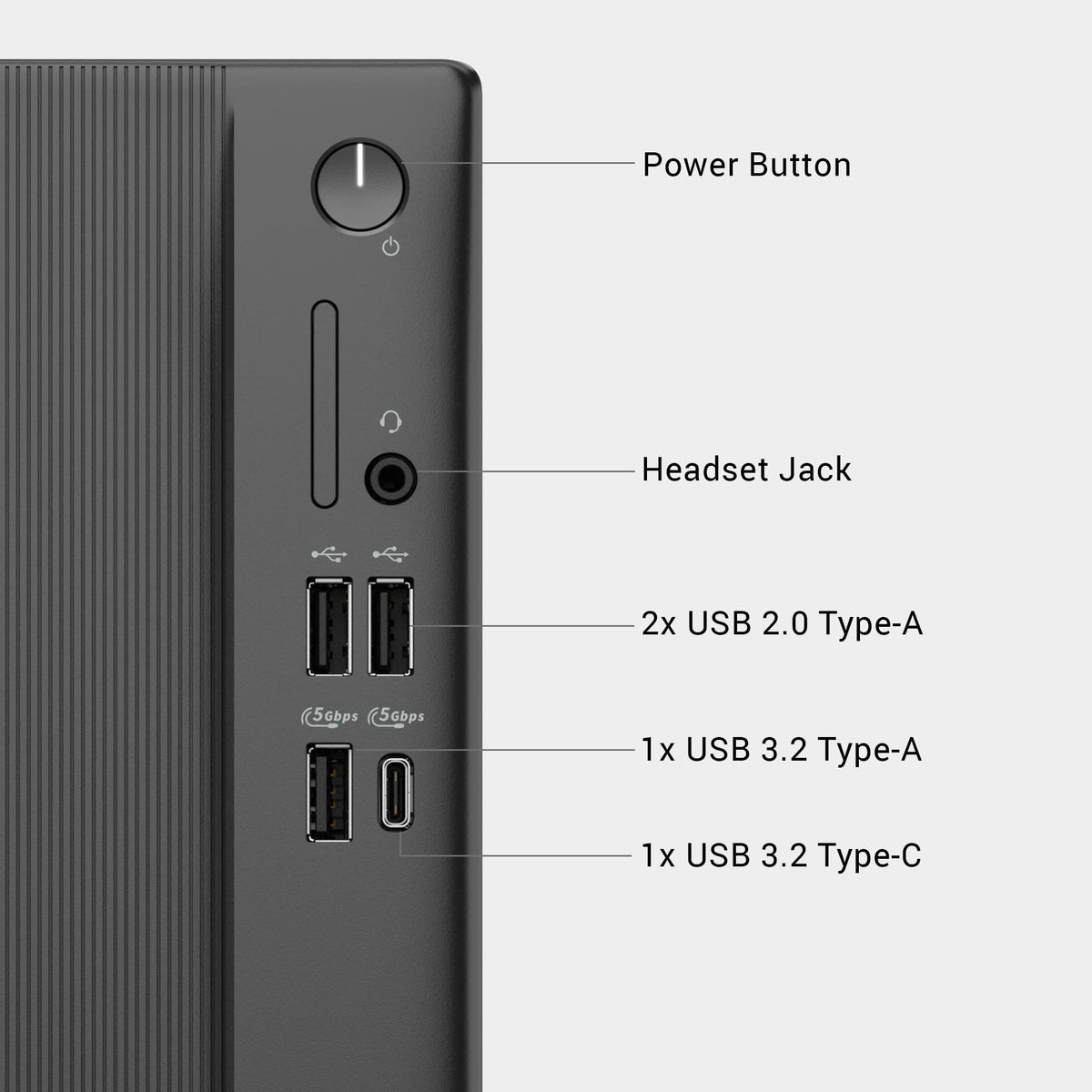 Dell - Slim Desktop - AMD Ryzen 100 Series 110 2025 - 8GB Memory - AMD Radeon 660M - 512GB Storage - Black