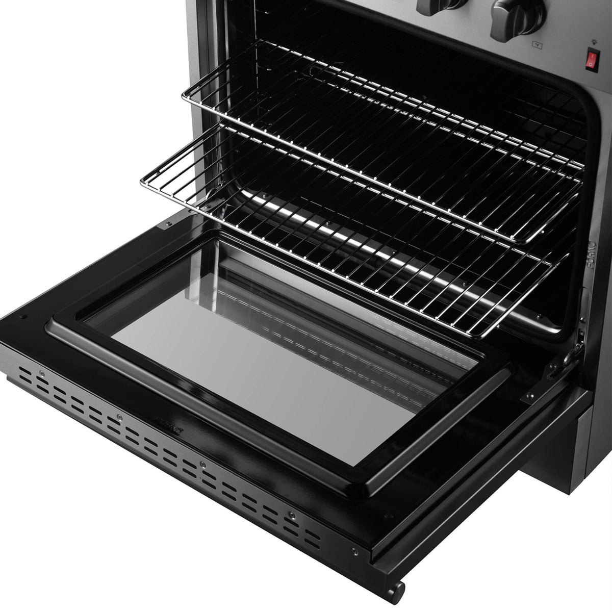 Forno Appliances - 30 in. Wide 4 Burner Marco 4.32 Cu. Ft. Freestanding Dual Fuel Convection Range with Dual Ring Burner - Silver