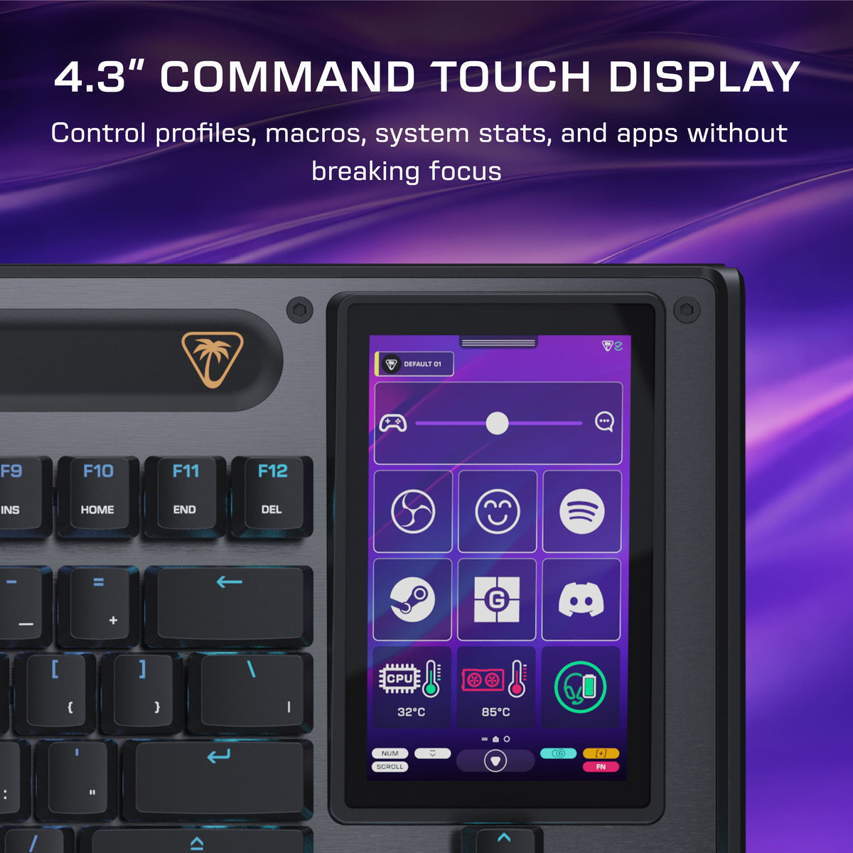 Turtle Beach - Command Series KB7 TKL Wired Hall-Effect Gaming Keyboard for PC - Black