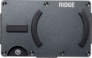 The Ridge Wallet - Gunmetal MagSafe Wallet Cash Strap - Silver